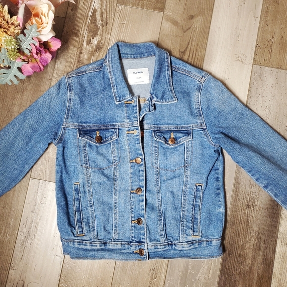 Old Navy Blue Classic Jean Jacket Girls Size XL 14 EUC - Picture 8 of 16